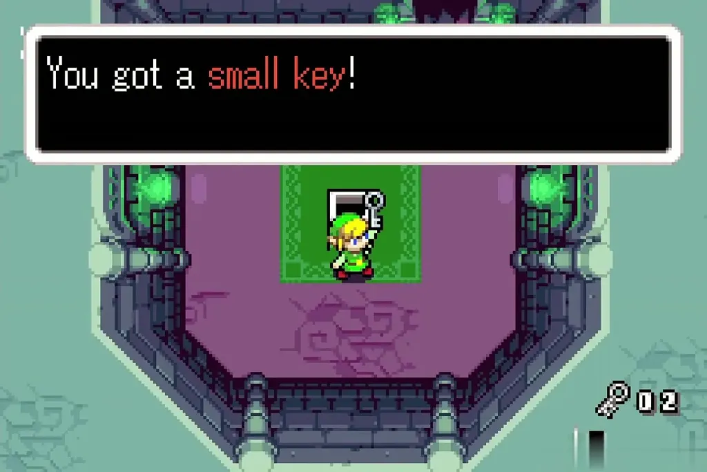 Link holding up a small key: You got a small key Link holding up a small key: You got a small key