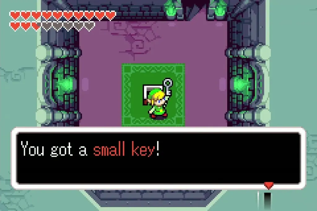 Link holding up a small key: You got a small key Link holding up a small key: You got a small key