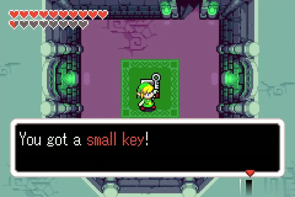 Link holding up a small key: You got a small key Link holding up a small key: You got a small key