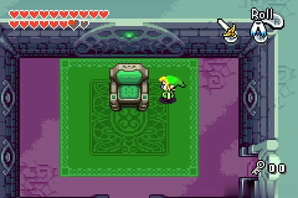 Link beside the throne in the throne room Link beside the throne in the throne room