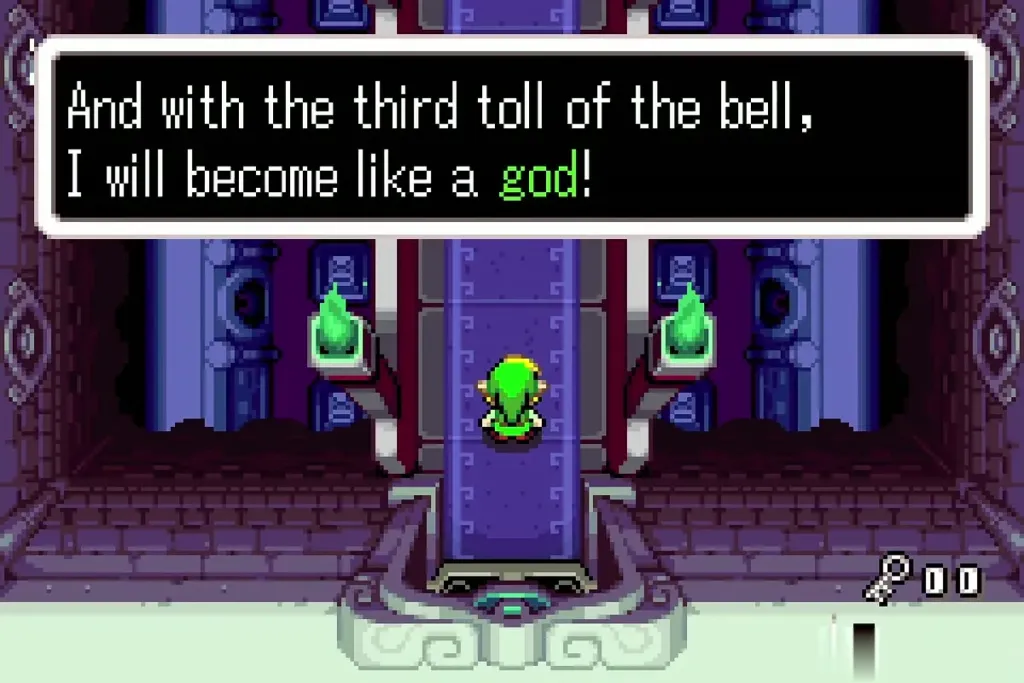 Vaati saying he will become like a god while Link walks up the hall Vaati saying he will become like a god while Link walks up the hall