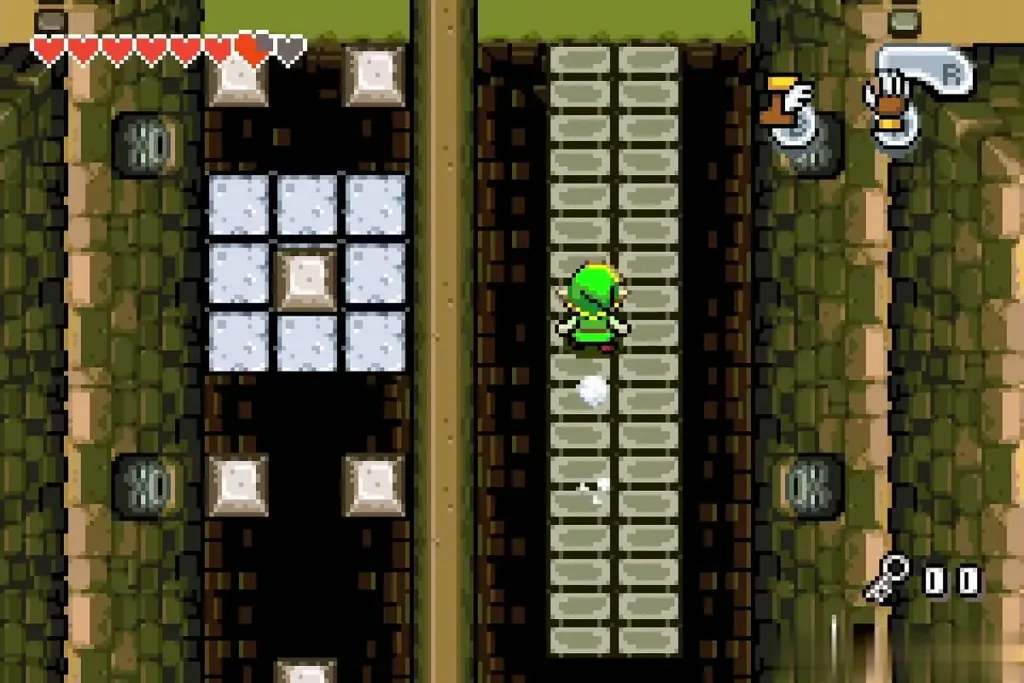 Link dashing with the Pegasus Boots along the extended bridge Link dashing with the Pegasus Boots along the extended bridge