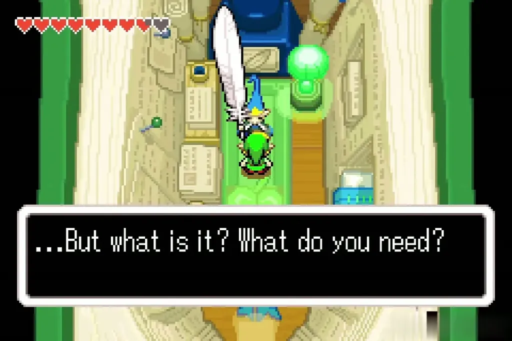 Elder Librari asking what Link needs Elder Librari asking what Link needs