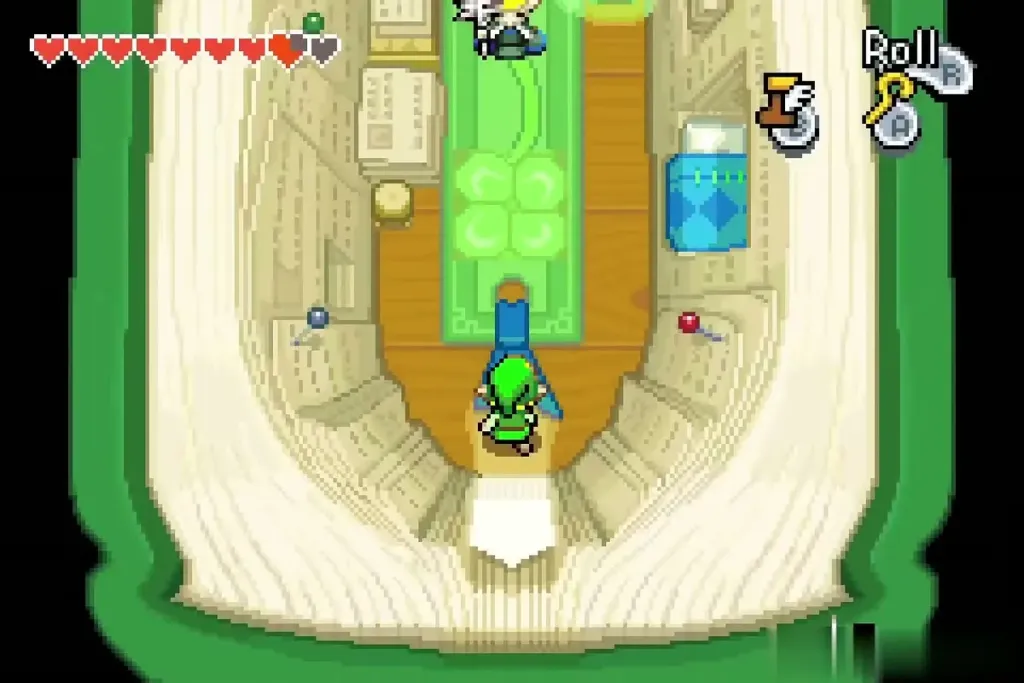 Link entering Elder Librari's room at the end of the shelves Link entering Elder Librari's room at the end of the shelves
