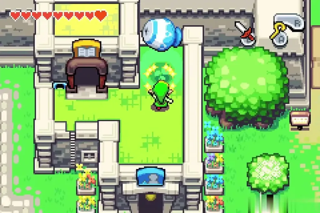 Link using the Cane of Pacci on the roof jar Link using the Cane of Pacci on the roof jar