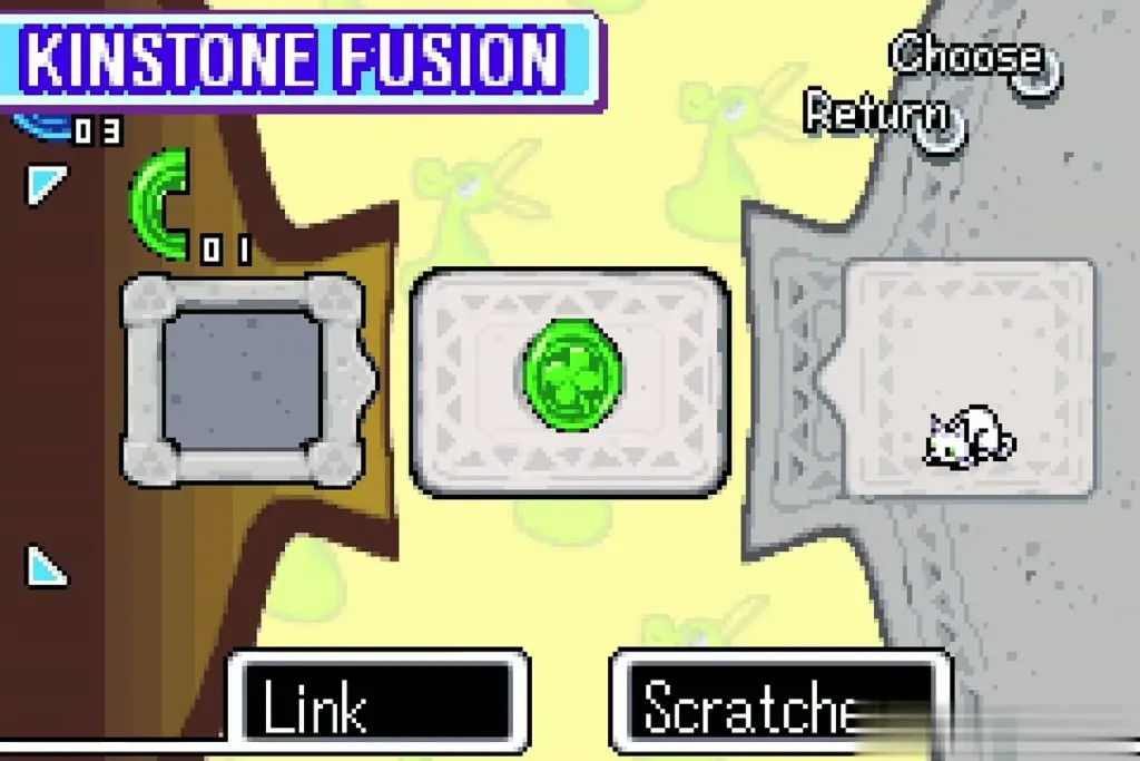 Kinstone Fusion screen with the green pieces joined with Scratcher Kinstone Fusion screen with the green pieces joined with Scratcher