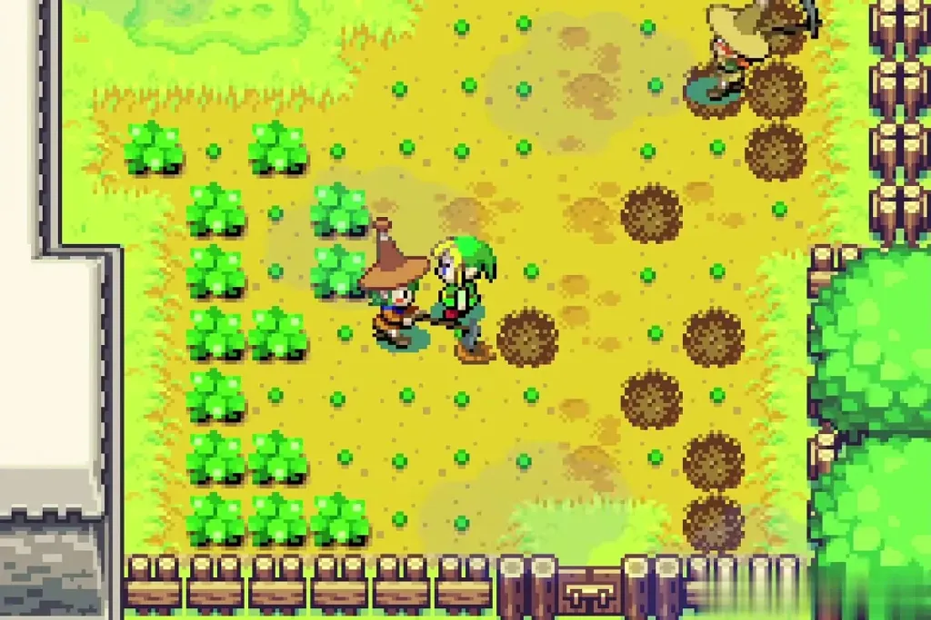 Link meets Meenie digging in the field