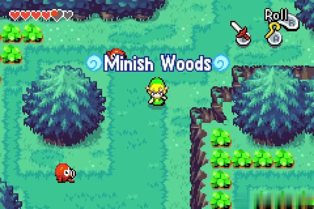 Link arriving in Minish Woods
