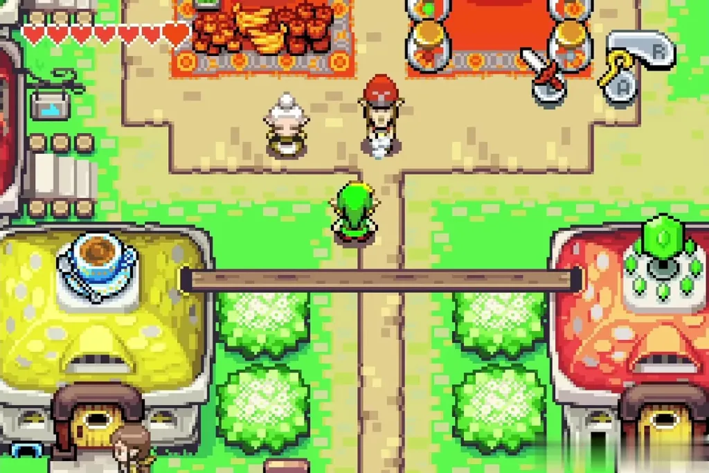 Link approaching the Postman in the Hyrule Town street