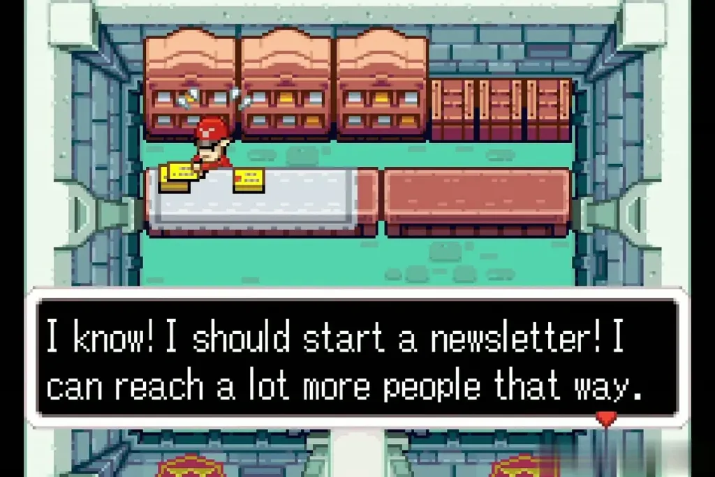 The Postman in the post office deciding to start a newsletter