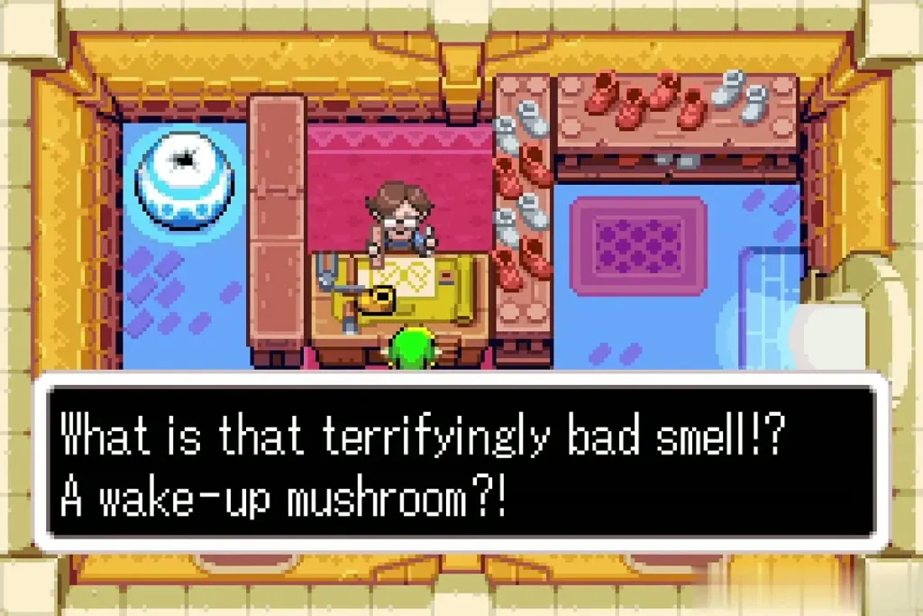 Rem awake and shocked at the wake-up mushroom smell