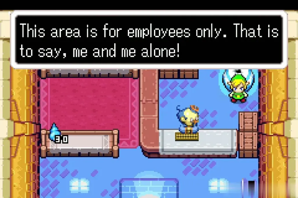 Stockwell telling Link the area behind the counter is for employees only