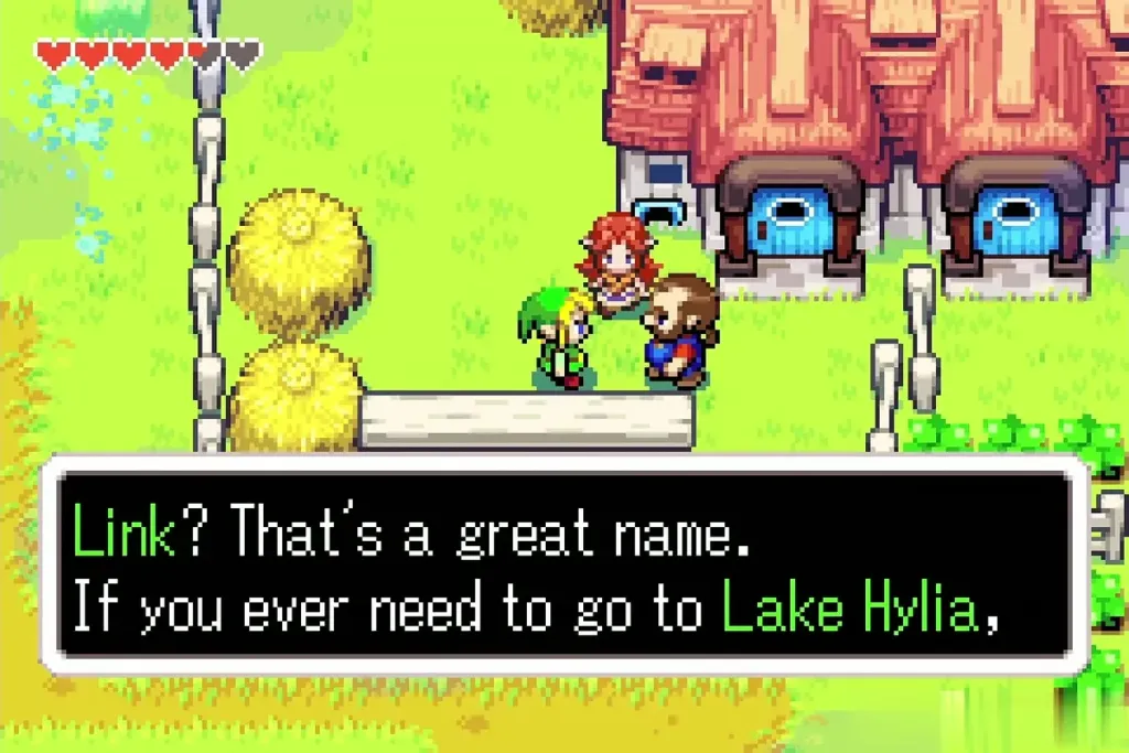 Talon says Link is a great name and mentions Lake Hylia