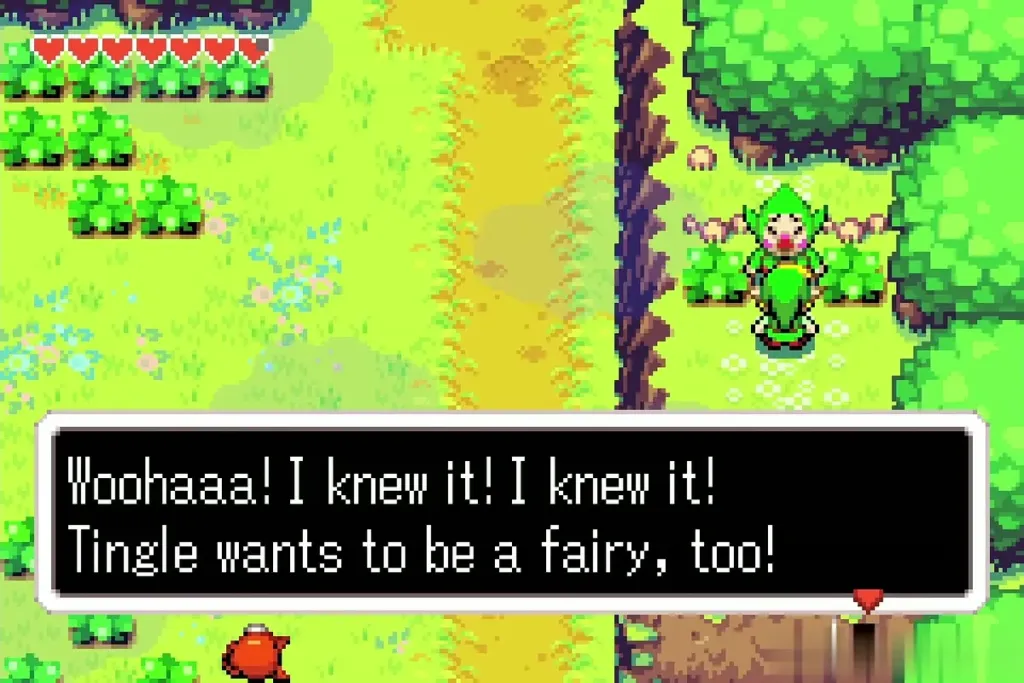 Tingle is delighted and wants to be a fairy too