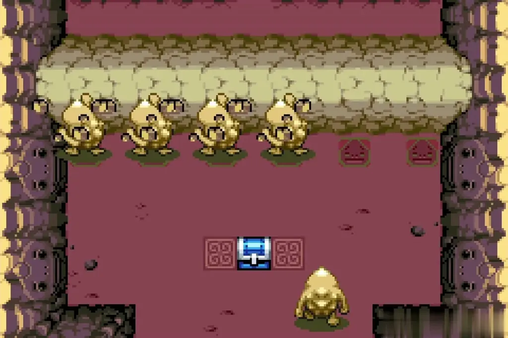 A fifth Goron walking into the cave room A fifth Goron walking into the cave room