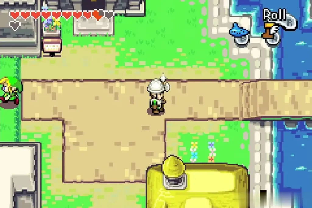 Link outside Hyrule Town heading for the bridge toward Trilby Highlands Link outside Hyrule Town heading for the bridge toward Trilby Highlands