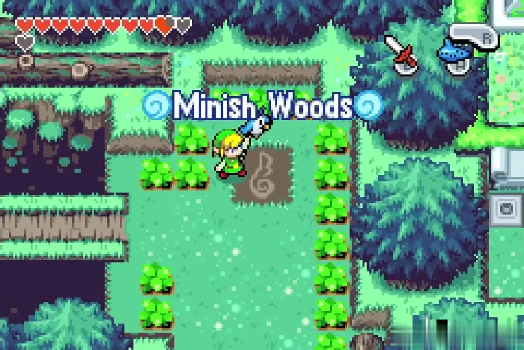 Link entering the Minish Woods Link entering the Minish Woods
