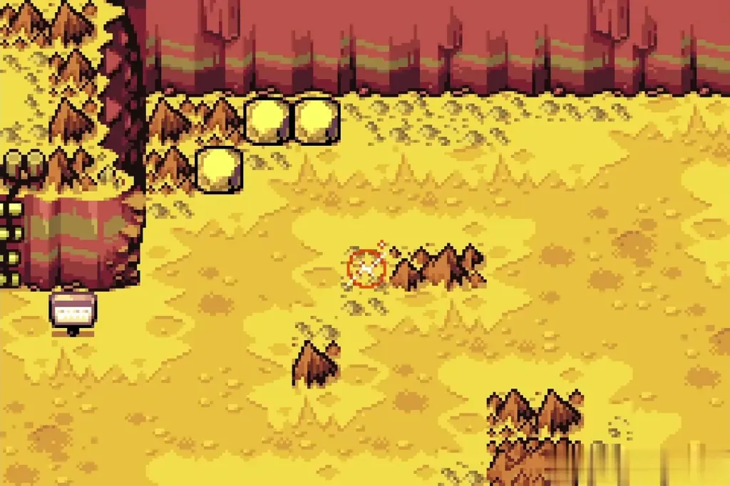 Cutscene over Mt. Crenel as a sparkle appears on the ground Cutscene over Mt. Crenel as a sparkle appears on the ground