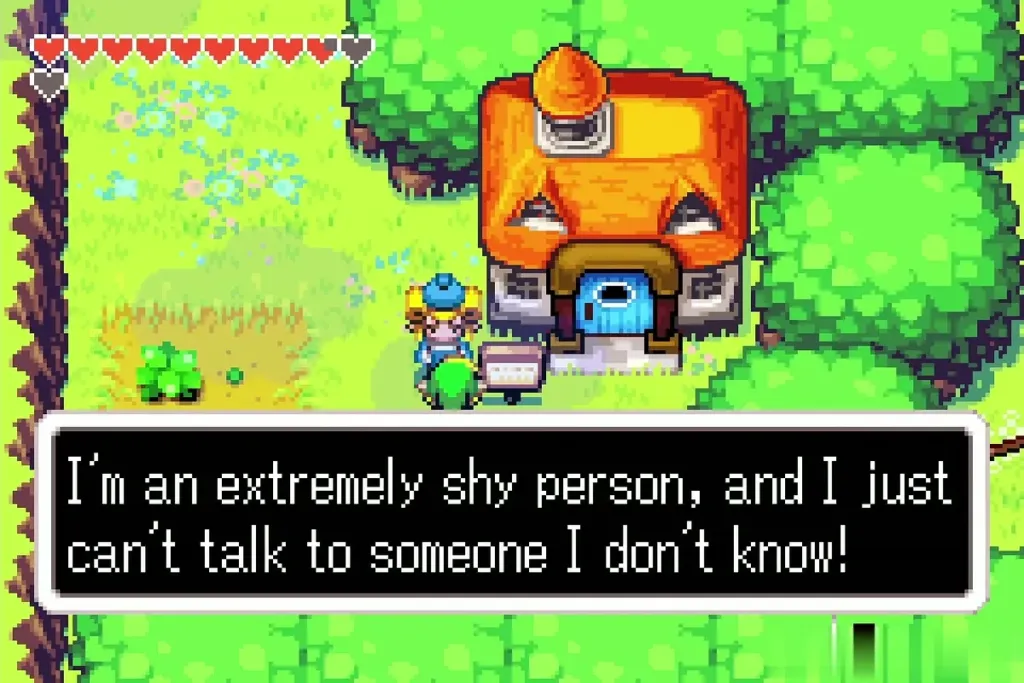 Percy at his orange-roofed house saying he is an extremely shy person Percy at his orange-roofed house saying he is an extremely shy person