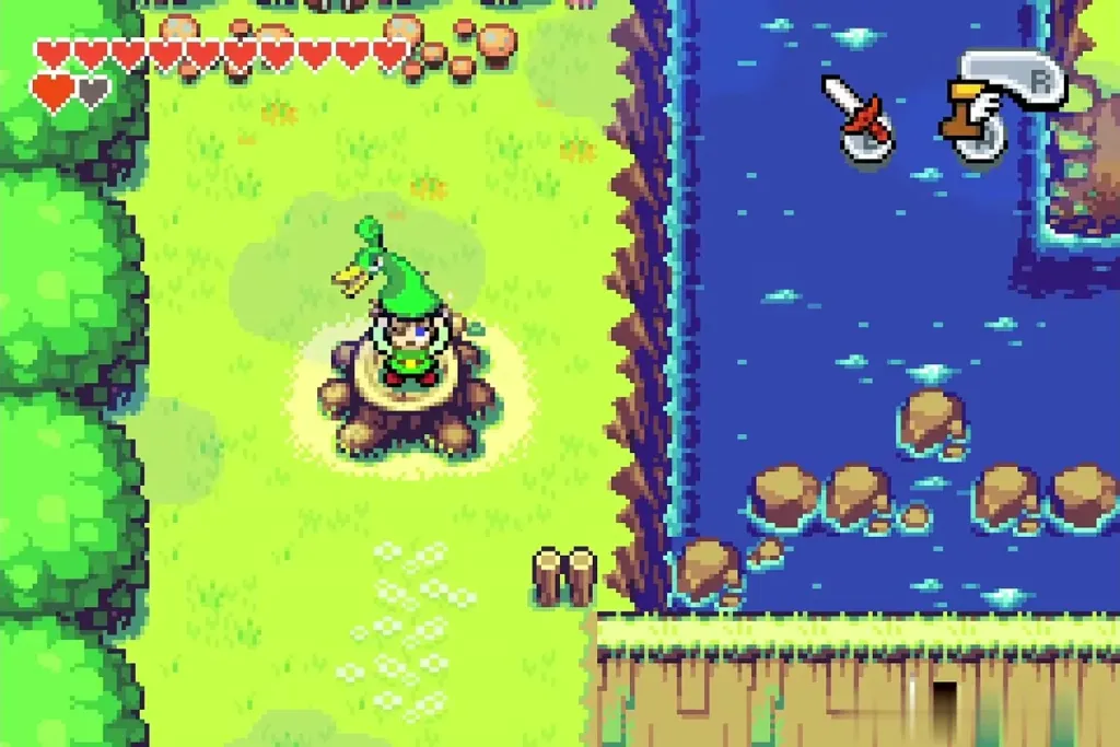 Link shrinking on the riverbank stump Link shrinking on the riverbank stump
