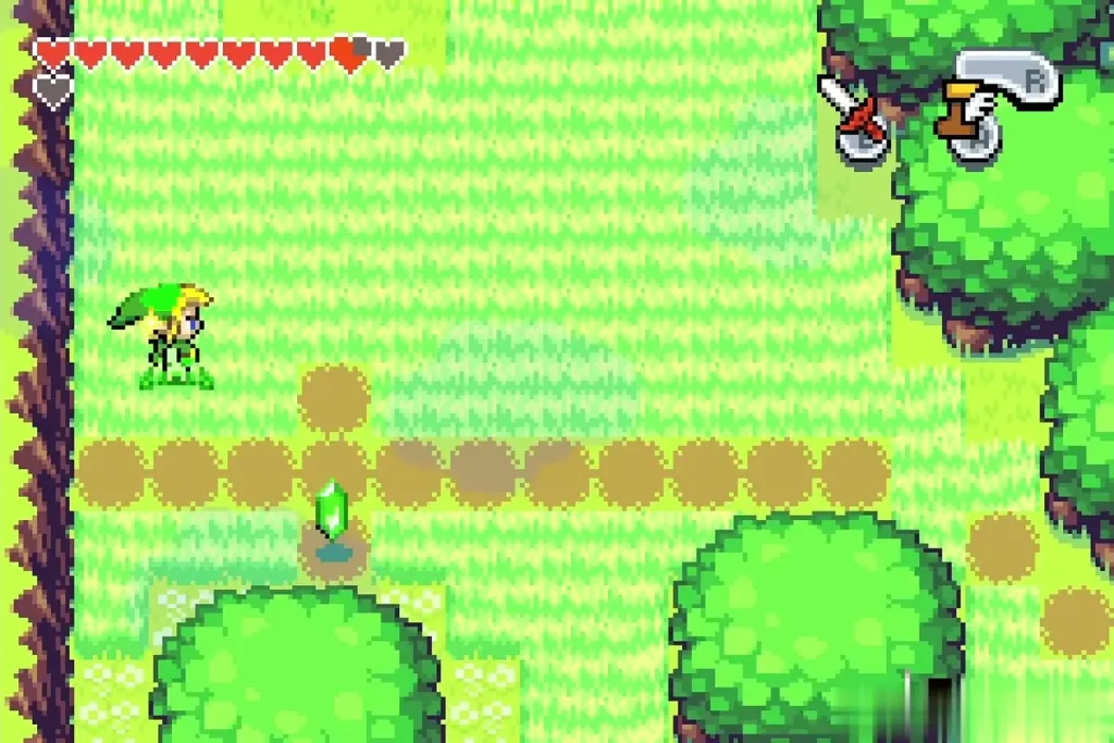 Link cutting more lucky grass in Trilby Highlands as rupees drop Link cutting more lucky grass in Trilby Highlands as rupees drop