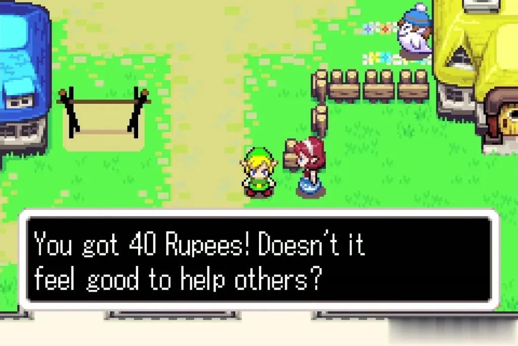 Anju paying Link 40 Rupees after the cucco round Anju paying Link 40 Rupees after the cucco round