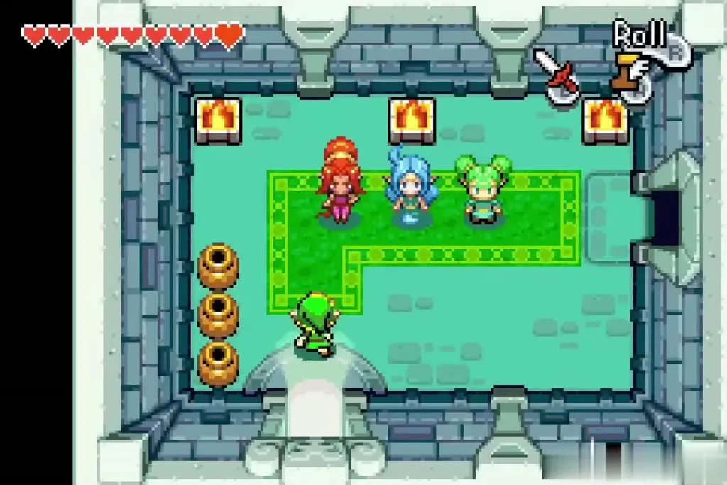 Link back in the inn with the three sisters Link back in the inn with the three sisters