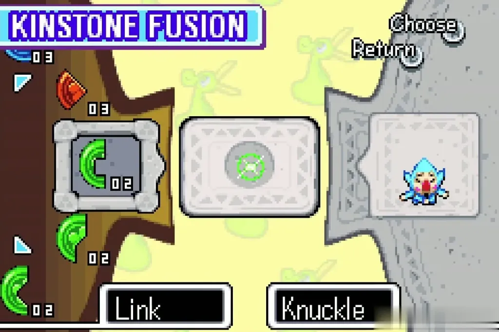 Kinstone Fusion screen with the green piece joined to Knuckle's half Kinstone Fusion screen with the green piece joined to Knuckle's half