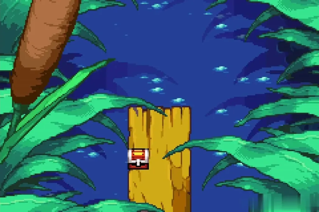 A small chest appearing on the log in the marsh A small chest appearing on the log in the marsh