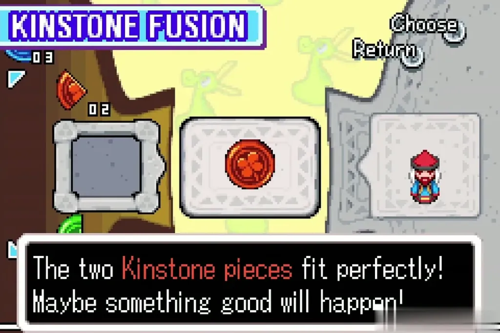 Kinstone Fusion screen: the two Kinstone pieces fit perfectly with the Stranger Kinstone Fusion screen: the two Kinstone pieces fit perfectly with the Stranger