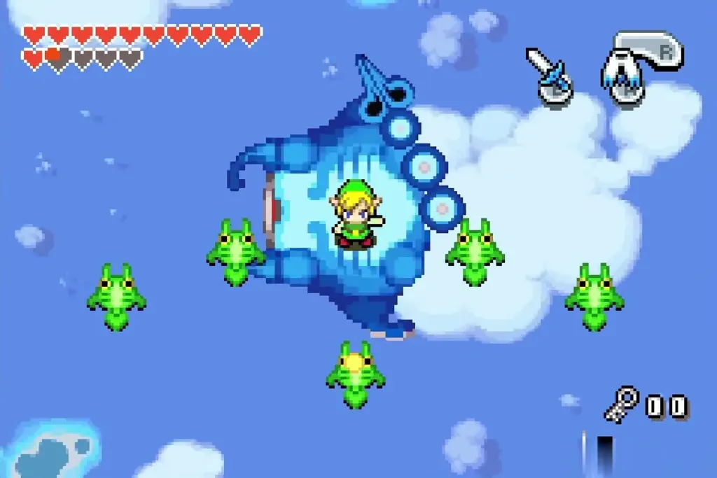 Five green Gyorg surrounding Link on the blue Gyorg Five green Gyorg surrounding Link on the blue Gyorg
