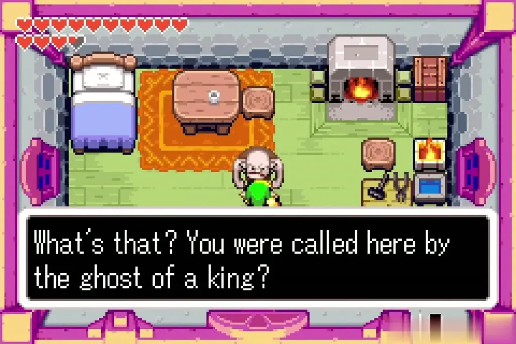 Dampe asking if Link was called here by the ghost of a king