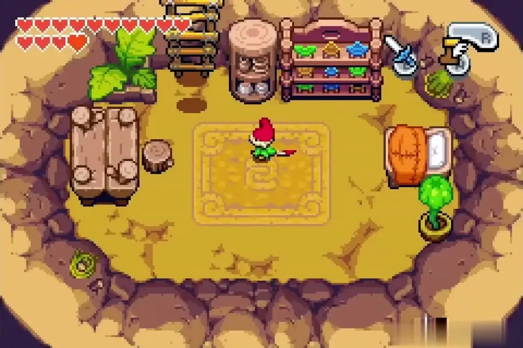 Link inside the Forest Minish's hut
