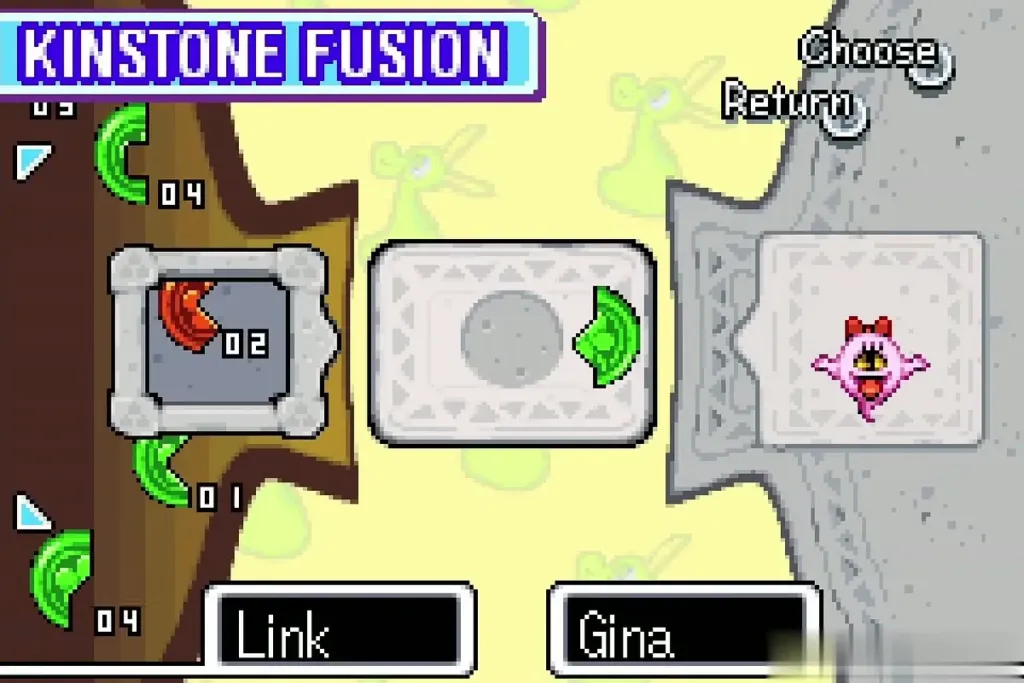 Kinstone Fusion screen with a second green half offered beside Gina