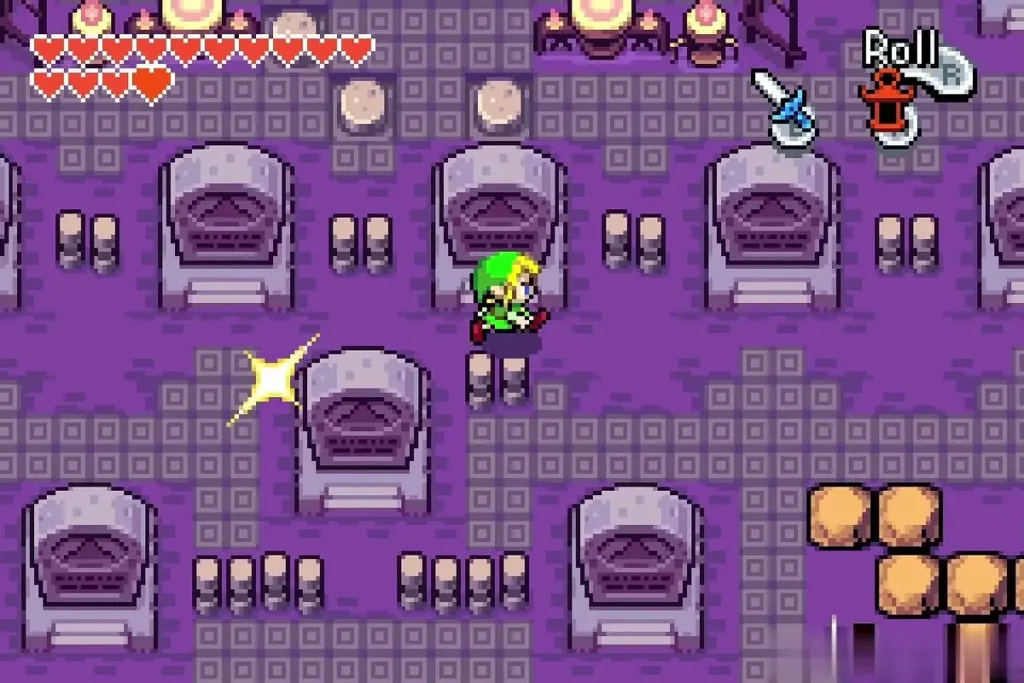 Link walking among tombstones in the Royal Valley graveyard