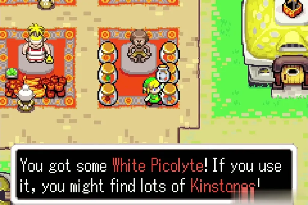 Link holding up the White Picolyte with the item message shown