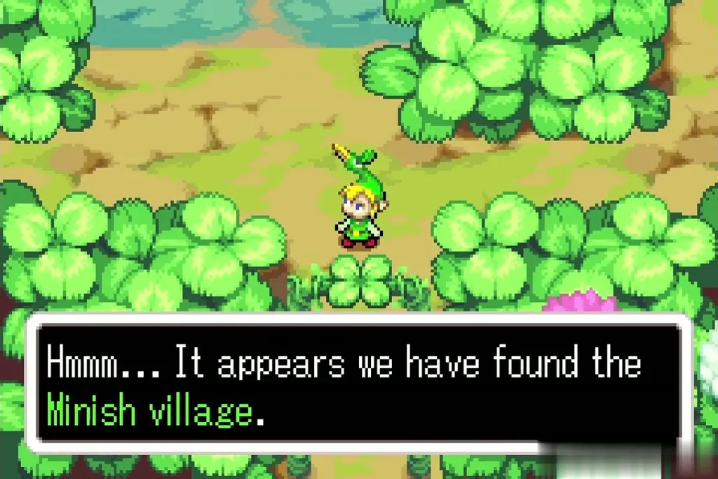 Link on the clover path as Ezlo says the Minish village is found