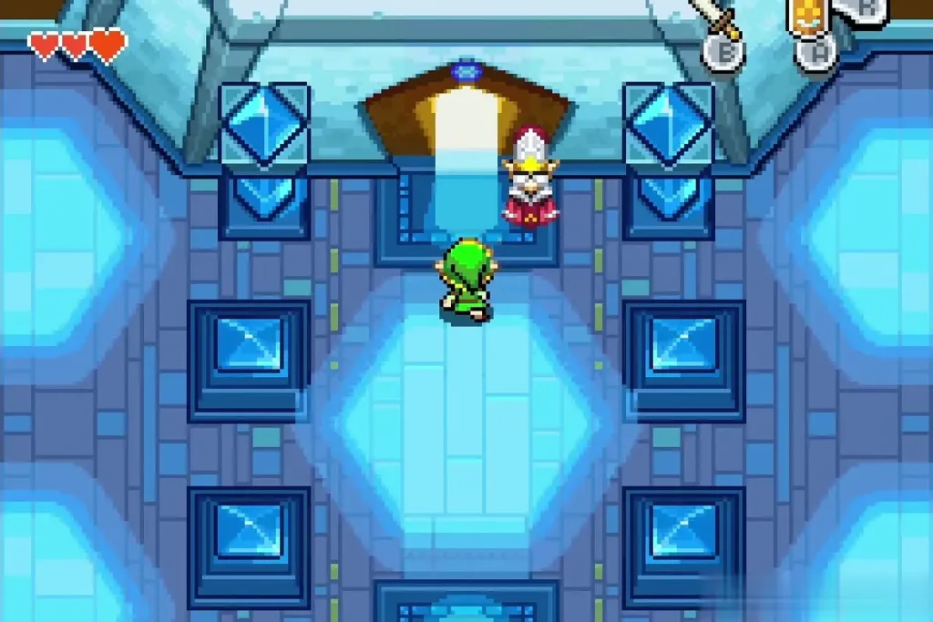 Link walking into the opened passage behind Festari