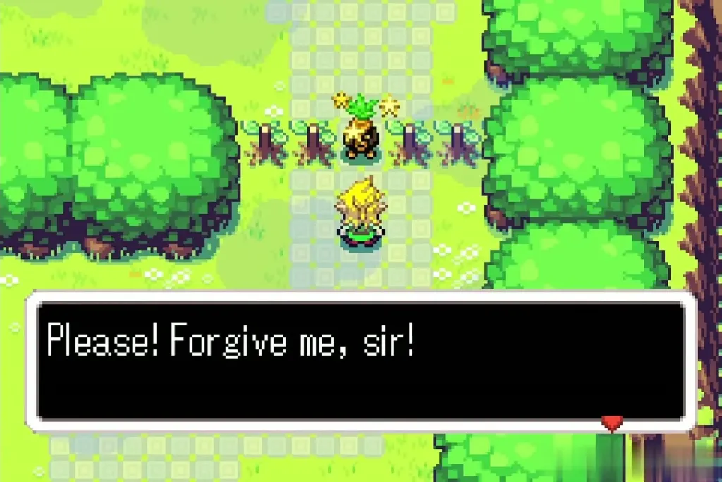 The Business Scrub in the hedge line begging Link to forgive him