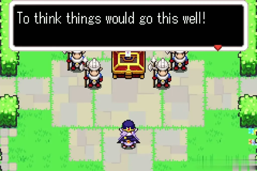 Vaati facing the Picori Blade chest in the courtyard
