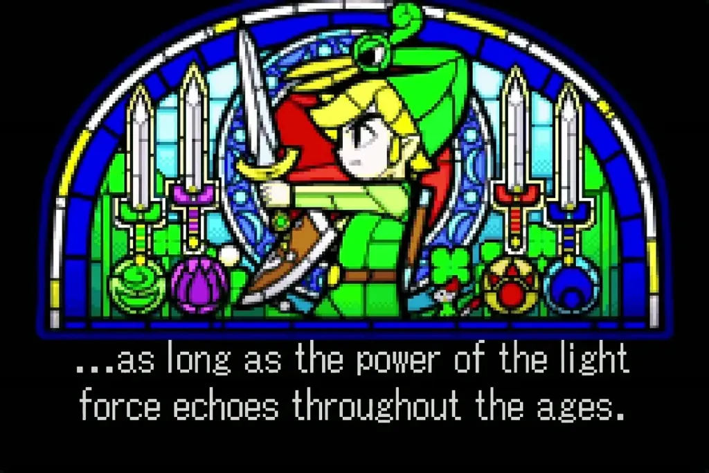 Stained glass picture with the closing line about the light force Stained glass picture with the closing line about the light force