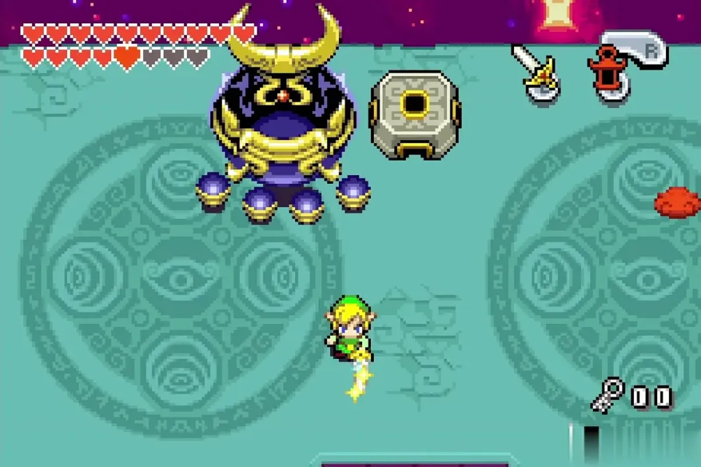 Vaati's Wrath with four small eyes in front of its body Vaati's Wrath with four small eyes in front of its body