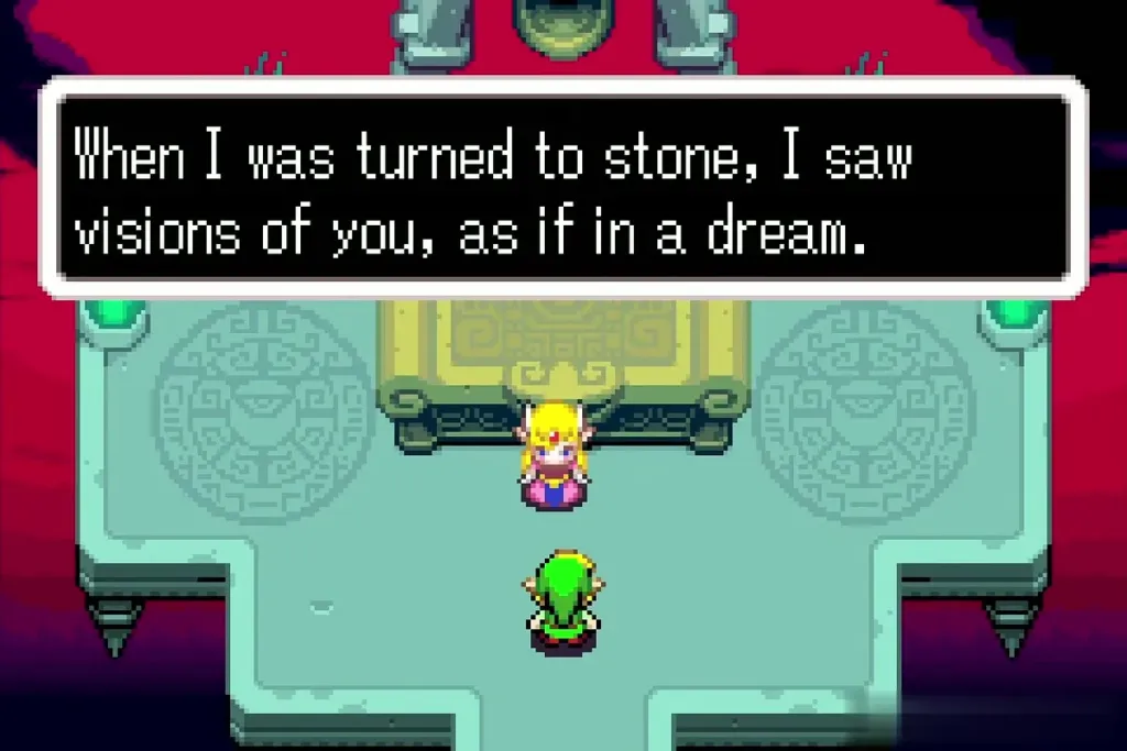 Zelda speaking about her dream while turned to stone Zelda speaking about her dream while turned to stone