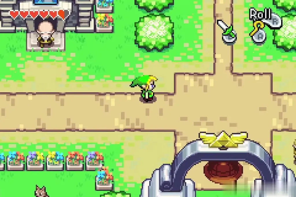 Link walking the road in northern Hyrule Town Link walking the road in northern Hyrule Town