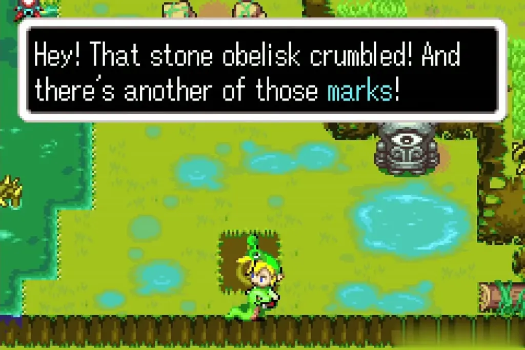 The obelisk crumbled and Ezlo noting another mark The obelisk crumbled and Ezlo noting another mark