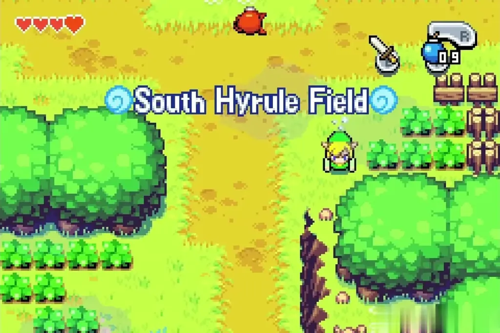 Link entering South Hyrule Field Link entering South Hyrule Field