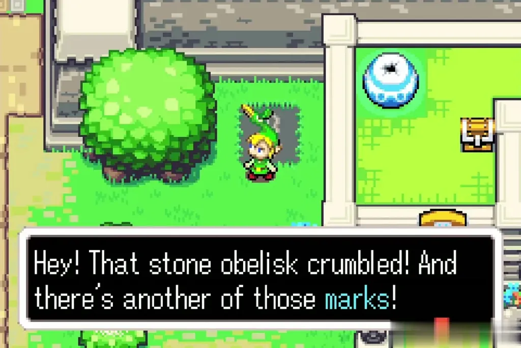 The obelisk crumbled, leaving a wind mark on the ground The obelisk crumbled, leaving a wind mark on the ground