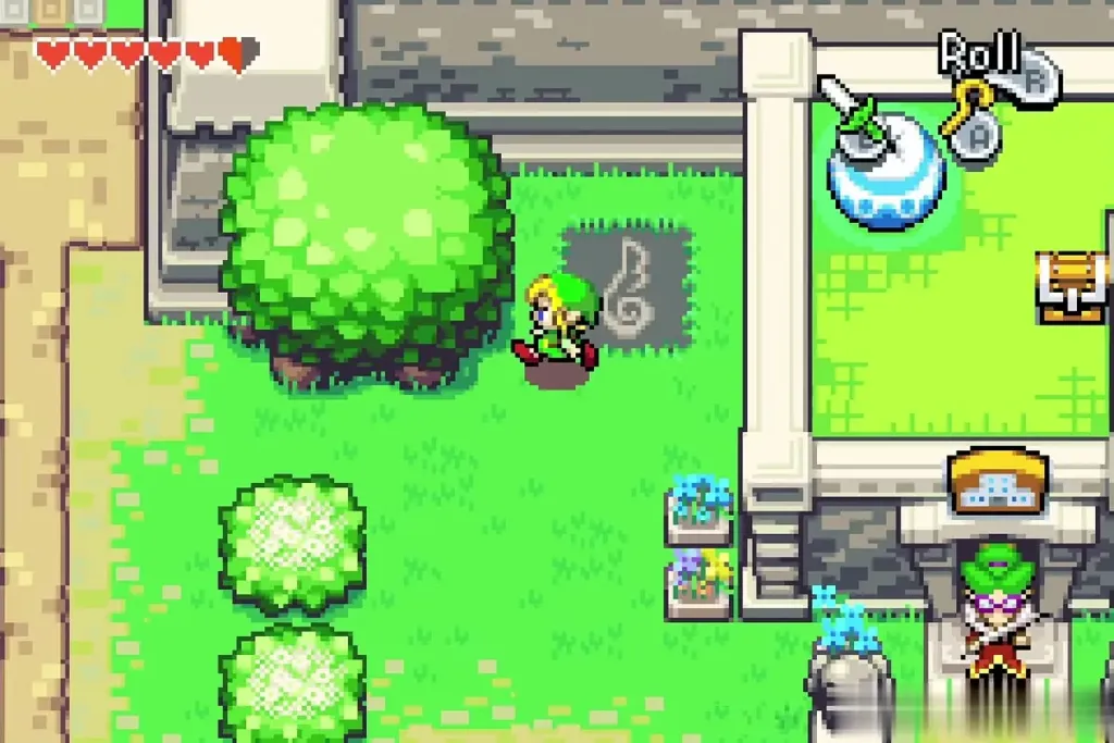 The musical-note Wind Crest tile in northern Hyrule Town The musical-note Wind Crest tile in northern Hyrule Town