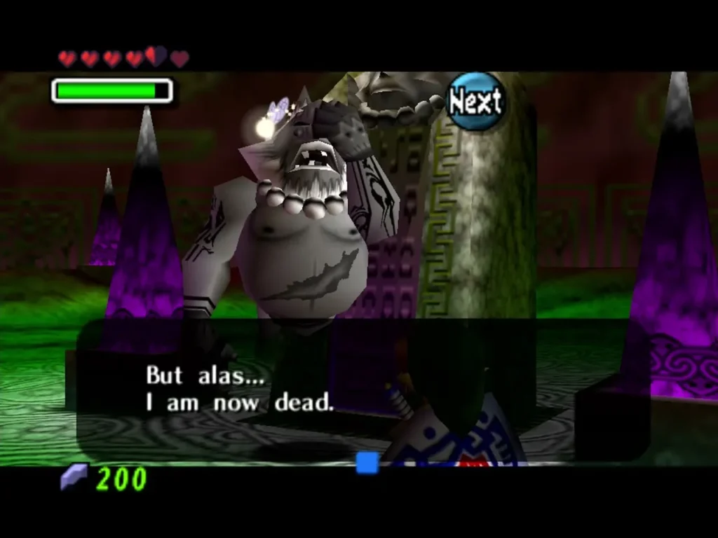 Darmani's ghost in the Goron Graveyard saying he is now dead Darmani's ghost in the Goron Graveyard saying he is now dead