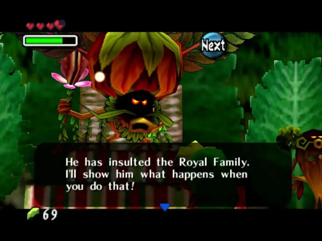 Deku King with red eyes in the Royal Chamber saying he will show what happens when you insult the family Deku King with red eyes in the Royal Chamber saying he will show what happens when you insult the family